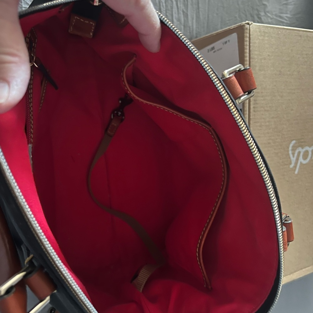Dooney & Bourke Black and Brown Satchel - Picture 3 of 4